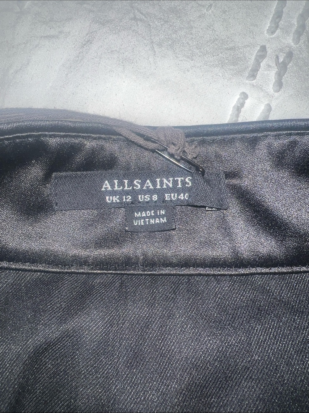 All Saints Leanna Shorts Petrol Blue Black Sequin NWT Revolve Luxury Lined - Picture 7 of 12